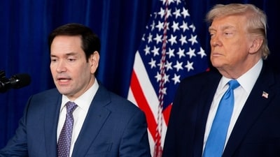 Marco Rubio, US secretary of state, speaks during a news conference at the Mar-a-Lago Club in Palm Beach, Florida, US, on Saturday, Jan. 3, 2026. (Bloomberg) Marco Rubio, US secretary of state, speaks during a news conference at the Mar-a-Lago Club in Palm Beach, Florida, US, on Saturday, Jan. 3, 2026. (Bloomberg)