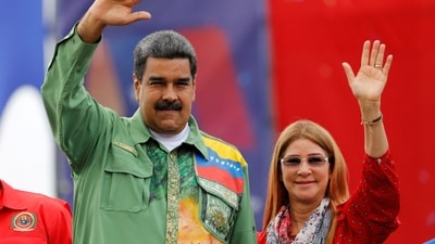 While Maduro and Flores have no children together, both brought children from previous marriages. (REUTERS)