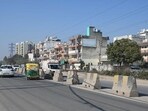 As per a NHAI survey conducted in June this year, around 1,720 metres of the stretch is in a poor condition on both sides of the carriageway. (HT PHOTO)