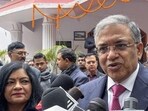 Chief Election Commissioner Gyanesh Kumar speaks to the media, in Dumka on Monday. (ANI)