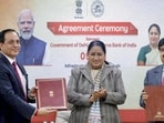 Chief minister Rekha Gupta described the memorandum of understanding as a “historic correction” in Delhi’s financial governance. (PTI)