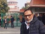 Qasim Rasool, father of Umar Khalid, arrives at the Supreme Court for the hearing of the bail plea of his son in New Delhi. Qasim Rasool, father of Umar Khalid, arrives at the Supreme Court for the hearing of the bail plea of his son in New Delhi.
