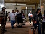 Navi Mumbai, India - Dec. 25, 2025: Passengers come out from the arrival of Newly built Navi Mumbai International Airport at Ulwe in Navi Mumbai, India, on Thursday, December 25, 2025. (Photo by Bachchan Kumar/ HT PHOTO) (HT PHOTO)