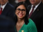 Venezuela's interim President Delcy Rodriguez smiles after a session of the National Assembly in Caracas on January 5, 2026. Venezuela's interim President Delcy Rodriguez smiles after a session of the National Assembly in Caracas on January 5, 2026.