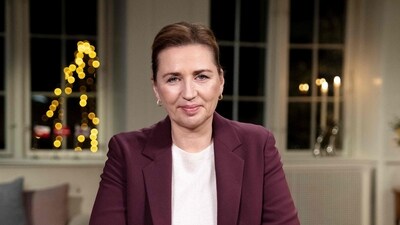 Denmark's Prime Minister Mette Frederiksen delivers the New Year's speech at Marienborg in Kongens Lyngby, on January 1, 2026. (AFP) Denmark's Prime Minister Mette Frederiksen delivers the New Year's speech at Marienborg in Kongens Lyngby, on January 1, 2026. (AFP)