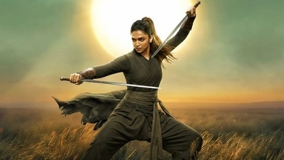 Deepika Padukone is seen in action mode in a picture shared by Sun Music. Deepika Padukone is seen in action mode in a picture shared by Sun Music.