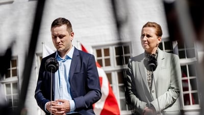 FILE - Denmark's Prime Minister Mette Frederiksen, left, and Greenland's Prime Minister Jens-Frederik Nielsen, right, are seen, April 27, 2025, in Marienborg, Denmark. (Mads Claus Rasmussen/Ritzau Scanpix via AP, File) (AP File) FILE - Denmark's Prime Minister Mette Frederiksen, left, and Greenland's Prime Minister Jens-Frederik Nielsen, right, are seen, April 27, 2025, in Marienborg, Denmark. (Mads Claus Rasmussen/Ritzau Scanpix via AP, File) (AP File)