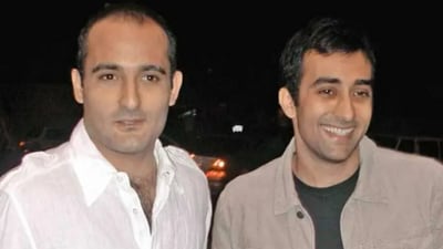 Akshaye Khanna with brother Rahul Akshaye Khanna with brother Rahul
