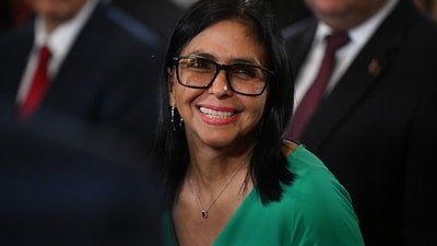 Venezuela's interim President Delcy Rodriguez smiles after a session of the National Assembly in Caracas on January 5, 2026. (AFP) Venezuela's interim President Delcy Rodriguez smiles after a session of the National Assembly in Caracas on January 5, 2026. (AFP)