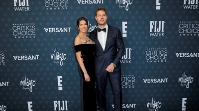Justin Hartley and Sofia Pernas attend the 31st annual Critics Choice Awards in Santa Monica, California, U.S., January 4, 2026. REUTERS/Mike Blake (REUTERS)