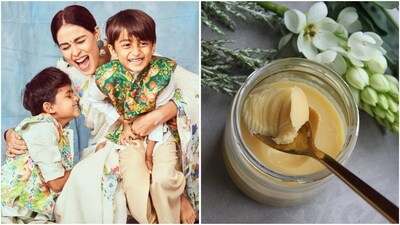 Genelia D’Souza advocates mindful eating for children, cautions against ghee overconsumption. (Instagram) Genelia D’Souza advocates mindful eating for children, cautions against ghee overconsumption. (Instagram)