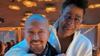 Rajat Bedi with filmmaker Rakesh Roshan. Rajat Bedi with filmmaker Rakesh Roshan.