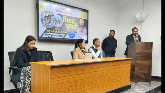 Bathinda DC Rajesh Dhiman said that the coaching for the academic part will be undertaken at the newly built district library (HT Photo)