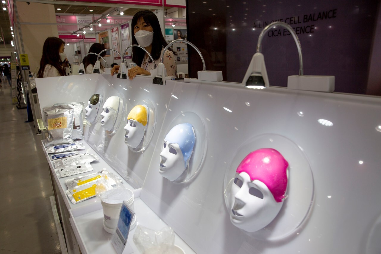 Skin-care products at the Seoul International Cosmetics and Beauty Expo. South Korea is known for ‘lookism.’ Skin-care products at the Seoul International Cosmetics and Beauty Expo. South Korea is known for ‘lookism.’