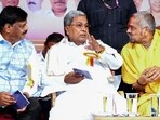 Karnataka Chief Minister Siddaramaiah, during State Kumbāras' Grand Conference, in Mysuru. Karnataka Chief Minister Siddaramaiah, during State Kumbāras' Grand Conference, in Mysuru.