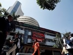 The Bombay Stock Exchange building on Dalal Street in Mumbai.