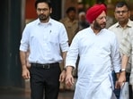 Congress Party leader  Gurdeep Sappal leaves after meeting ECI at Nirvachan Sadan, in New Delhi, in 2024