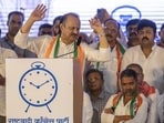 Mumbai, India - July 5, 2023: Maharashtra Deputy Chief Minister and NCP leader Ajit Pawar during the party meeting at MET Bandra, in Mumbai, India, on Wednesday, July 5, 2023. (Photo by Satish Bate/ Hindustan Times) (Hindustan Times)
