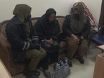 Sarabjit Kaur aka Noor Hussain in Lahore police custody. (HT Photo)