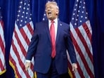 President Donald Trump walks off stage after speaking to House Republican lawmakers during their annual policy retreat. President Donald Trump walks off stage after speaking to House Republican lawmakers during their annual policy retreat.