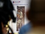 An image of Venezuelan President Nicolas Maduro in the Nike Tech Fleece tracksuit, posted by U.S. President Donald Trump on his Truth Social account  REUTERS/Marco Bello