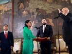 Shots were fired near the Miraflores presidential palace hours after Venezuelan interim .President Delcy Rodriguez was sworn in following the capture of Nicolas Maduro 