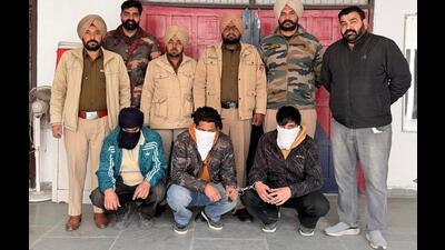 Accused in police custody in Bathinda on Tuesday,