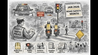 Campaigns will cover schools, colleges and transport unions, while reflective jackets will be distributed to riders and pedestrians. (HT) Campaigns will cover schools, colleges and transport unions, while reflective jackets will be distributed to riders and pedestrians. (HT)