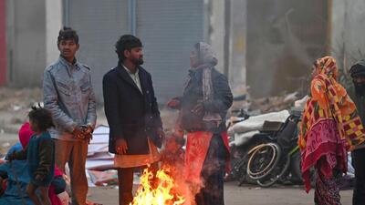 Gurugram recorded a minimum temperature of 5.9 degrees Celsius (°C) on Tuesday and a maximum of 14.1°C. (Parveen Kumar/HT) Gurugram recorded a minimum temperature of 5.9 degrees Celsius (°C) on Tuesday and a maximum of 14.1°C. (Parveen Kumar/HT)