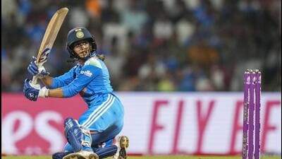 Jemimah Rodrigues plays a shot during an ICC Women's World Cup semi-final against Australia. (PTI) Jemimah Rodrigues plays a shot during an ICC Women's World Cup semi-final against Australia. (PTI)