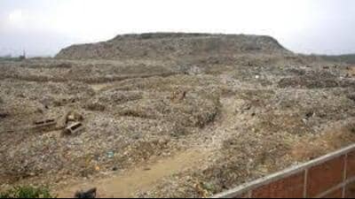 The first mountain, comprising 5 lakh MT, was fully cleared by December 2022. (HT File) The first mountain, comprising 5 lakh MT, was fully cleared by December 2022. (HT File)