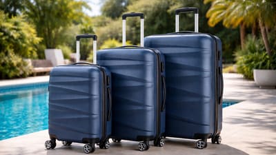 A practical suitcase set of 3 offering coordinated sizes, smooth wheels, and value pricing, ideal for frequent trips and family travel. (AI generated) A practical suitcase set of 3 offering coordinated sizes, smooth wheels, and value pricing, ideal for frequent trips and family travel. (AI generated)