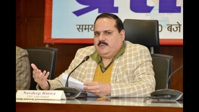 UP chief electoral officer Navdeep Rinwa addresses a press conference in Lucknow regarding the draft publication of the electoral rolls under the ongoing Special Intensive Revision (SIR). (Deepak Gupta/HT Photo) UP chief electoral officer Navdeep Rinwa addresses a press conference in Lucknow regarding the draft publication of the electoral rolls under the ongoing Special Intensive Revision (SIR). (Deepak Gupta/HT Photo)