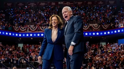 Kamala Harris ripped for praising Tim Walz's ‘selfless commitment’ to people (Photo by Andrew Harnik / GETTY IMAGES NORTH AMERICA / Getty Images via AFP) (Getty Images via AFP) Kamala Harris ripped for praising Tim Walz's ‘selfless commitment’ to people (Photo by Andrew Harnik / GETTY IMAGES NORTH AMERICA / Getty Images via AFP) (Getty Images via AFP)