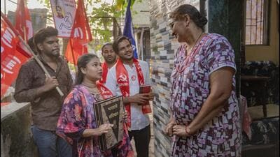 Working as a salesgirl, Sejal Bhopi resigned recently to contest the polls (Satish Bate/Hindustan Times) Working as a salesgirl, Sejal Bhopi resigned recently to contest the polls (Satish Bate/Hindustan Times)