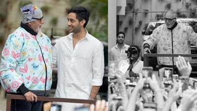 Amitabh Bachchan and grandson Agastya Nanda Amitabh Bachchan and grandson Agastya Nanda