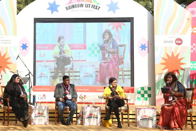 A panel on “Kink and the Politics of Kinkiness”: a first for RLF. (L–R) Ancilla L, Umang Kochhar, Jaya Sharma, Rituparna Borah. (Courtesy Rainbow Literature Festival) A panel on “Kink and the Politics of Kinkiness”: a first for RLF. (L–R) Ancilla L, Umang Kochhar, Jaya Sharma, Rituparna Borah. (Courtesy Rainbow Literature Festival)
