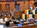 Assembly speaker Vijender Gupta intervened to refer the stray dogs’ misinformation issue to the department-related standing committee on education. (HT Photo) Assembly speaker Vijender Gupta intervened to refer the stray dogs’ misinformation issue to the department-related standing committee on education. (HT Photo)