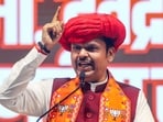 Maharashtra chief minister Devendra Fadnavis addresses a public rally for the upcoming Pune Municipal Corporation elections, at Katraj.