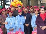 Himachal Pradesh chief minister Sukhvinder Singh Sukhu after flagging off the educational tour in Shimla on Tuesday. (Deepak Sansta/HT) Himachal Pradesh chief minister Sukhvinder Singh Sukhu after flagging off the educational tour in Shimla on Tuesday. (Deepak Sansta/HT)