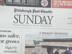 A front page of the Sunday edition of the Pittsburgh Post-Gazette.