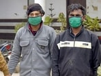 Police identified the two suspects as Chintu Singh, 22, and Badal Singh, 20, both residents of the Mewla Bhatti locality in Loni. Police said the deceased also resided in the same locality. (Sakib Ali/HT Photo)