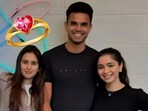 Sachin Tendulkar's son, Arjun Tendulkar and Saaniya Chandhok as well as Sara Tendulkar Sachin Tendulkar's son, Arjun Tendulkar and Saaniya Chandhok as well as Sara Tendulkar