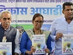 The Mumbai Vikas Aghadi officially released its manifesto on Tuesday (Anshuman Poyrekar/HT Photo)
