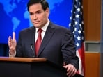 US Secretary of State Marco Rubio gestures as he speaks during an end-of-year press conference in the State Department Press Briefing Room in Washington, DC on December 19, 2025. US Secretary of State Marco Rubio gestures as he speaks during an end-of-year press conference in the State Department Press Briefing Room in Washington, DC on December 19, 2025.