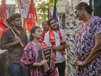 Working as a salesgirl, Sejal Bhopi resigned recently to contest the polls (Satish Bate/Hindustan Times)