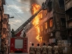 Police said they received a call at 2.39 am reporting a major fire on the fifth floor on Tuesday. 