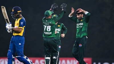 Meanwhile, Salman Mirza and Abrar Ahmed took three wickets each. (AFP) Meanwhile, Salman Mirza and Abrar Ahmed took three wickets each. (AFP)