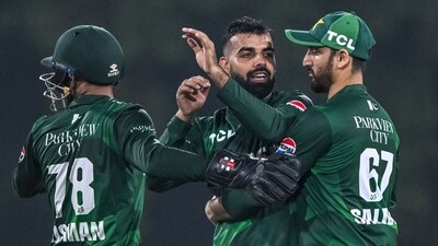 Shadab Khan took two wickets on his return. (AFP) Shadab Khan took two wickets on his return. (AFP)