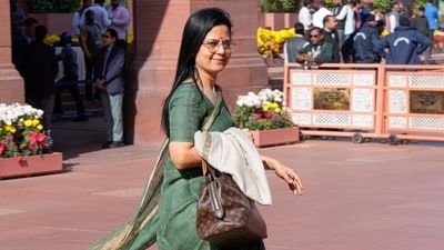 TMC MP Mahua Moitra during the Winter session of Parliament, in New Delhi. (PTI) TMC MP Mahua Moitra during the Winter session of Parliament, in New Delhi. (PTI)